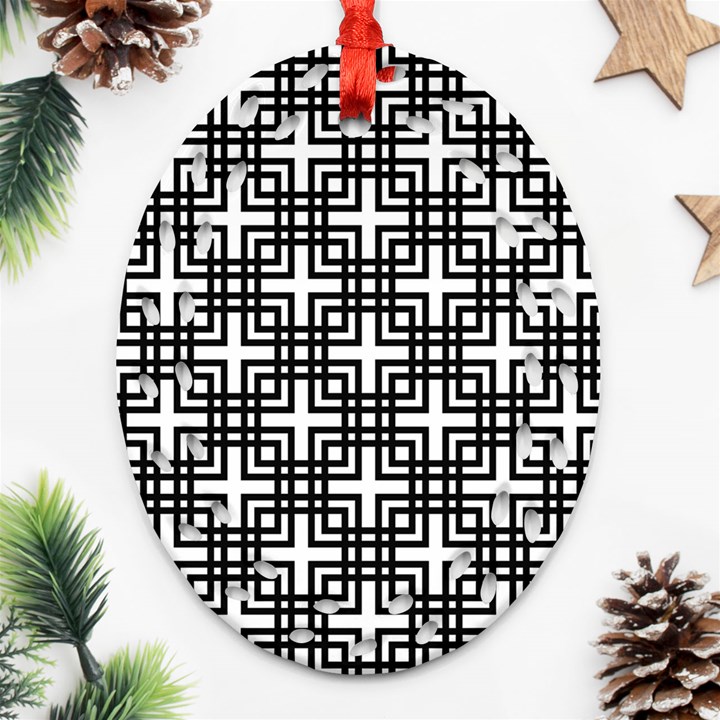 Pattern Vector Halftone Wallpaper Oval Filigree Ornament (Two Sides)