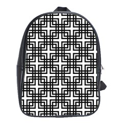 Pattern Vector Halftone Wallpaper School Bag (XL)