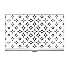 Star Curved Pattern Monochrome Business Card Holder by Pakjumat