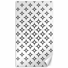 Star Curved Pattern Monochrome Canvas 40  X 72  by Pakjumat