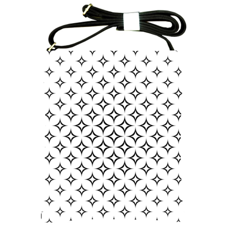 Star Curved Pattern Monochrome Shoulder Sling Bag