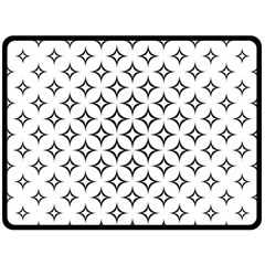 Star Curved Pattern Monochrome Fleece Blanket (large) by Pakjumat