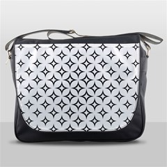 Star Curved Pattern Monochrome Messenger Bag by Pakjumat