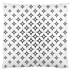 Star Curved Pattern Monochrome Standard Premium Plush Fleece Cushion Case (one Side) by Pakjumat