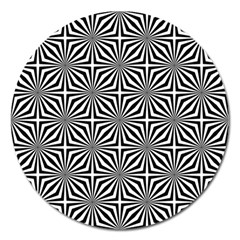 Background Pattern Halftone Black White Magnet 5  (round) by Pakjumat