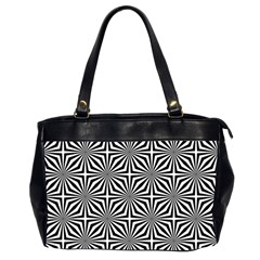 Background Pattern Halftone Black White Oversize Office Handbag (2 Sides) by Pakjumat