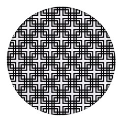 Pattern Vector Halftone Wallpaper Round Glass Fridge Magnet (4 pack)