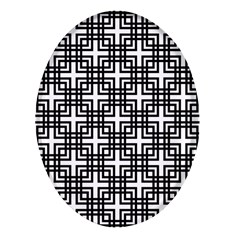 Pattern Vector Halftone Wallpaper Oval Glass Fridge Magnet (4 pack)