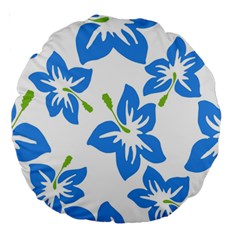 Hibiscus Wallpaper Flowers Floral Large 18  Premium Round Cushions by Pakjumat