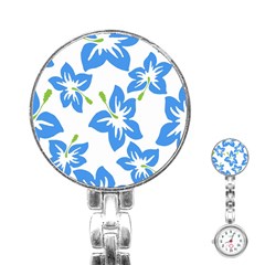 Hibiscus Wallpaper Flowers Floral Stainless Steel Nurses Watch by Pakjumat