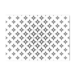 Star Curved Pattern Monochrome Crystal Sticker (a4) by Pakjumat