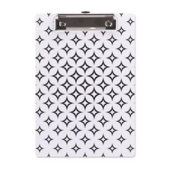 Star Curved Pattern Monochrome A5 Acrylic Clipboard by Pakjumat