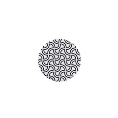 Pattern Monochrome Repeat Black And White 1  Mini Magnets by Pakjumat