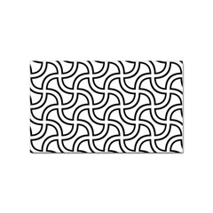 Pattern Monochrome Repeat Black And White Sticker Rectangular (10 Pack) by Pakjumat