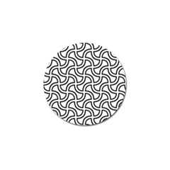 Pattern Monochrome Repeat Black And White Golf Ball Marker by Pakjumat