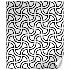 Pattern Monochrome Repeat Black And White Canvas 20  X 24  by Pakjumat