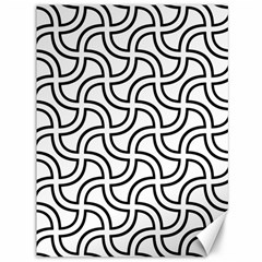 Pattern Monochrome Repeat Black And White Canvas 36  X 48  by Pakjumat