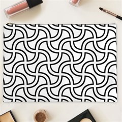 Pattern Monochrome Repeat Black And White Cosmetic Bag (xxl) by Pakjumat