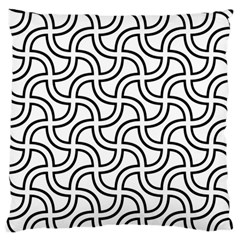 Pattern Monochrome Repeat Black And White Standard Premium Plush Fleece Cushion Case (two Sides) by Pakjumat