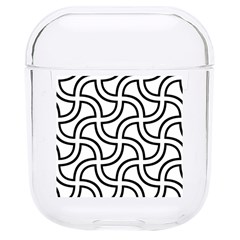 Pattern Monochrome Repeat Black And White Hard Pc Airpods 1/2 Case by Pakjumat