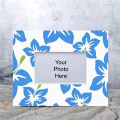 Hibiscus Wallpaper Flowers Floral White Tabletop Photo Frame 4 x6  by Pakjumat