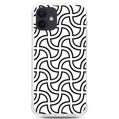 Pattern Monochrome Repeat Black And White Iphone 12/12 Pro Tpu Uv Print Case by Pakjumat