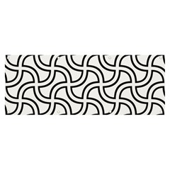 Pattern Monochrome Repeat Black And White Banner And Sign 8  X 3  by Pakjumat