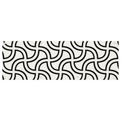 Pattern Monochrome Repeat Black And White Banner And Sign 9  X 3  by Pakjumat