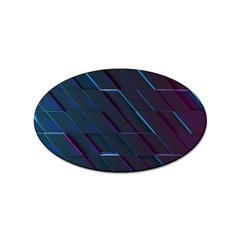 Glass Scifi Violet Ultraviolet Sticker Oval (100 Pack)