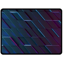 Glass Scifi Violet Ultraviolet Fleece Blanket (large) by Pakjumat