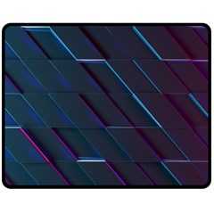 Glass Scifi Violet Ultraviolet Fleece Blanket (medium) by Pakjumat