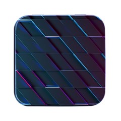 Glass Scifi Violet Ultraviolet Square Metal Box (black) by Pakjumat