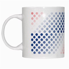 Dots Pointillism Abstract Chevron White Mug by Pakjumat