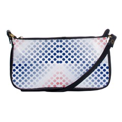 Dots Pointillism Abstract Chevron Shoulder Clutch Bag by Pakjumat