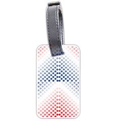 Dots Pointillism Abstract Chevron Luggage Tag (two Sides) by Pakjumat