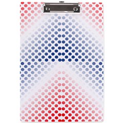 Dots Pointillism Abstract Chevron A4 Acrylic Clipboard by Pakjumat