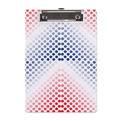 Dots Pointillism Abstract Chevron A5 Acrylic Clipboard by Pakjumat