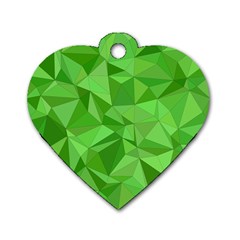 Mosaic Tile Geometrical Abstract Dog Tag Heart (One Side)