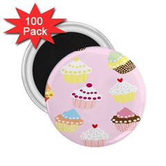 Cupcakes Wallpaper Paper Background 2 25  Magnets (100 Pack)  by Apen