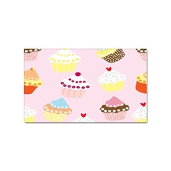 Cupcakes Wallpaper Paper Background Sticker Rectangular (10 Pack) by Apen