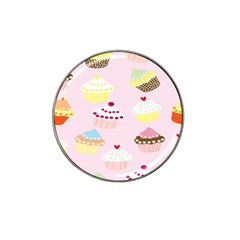 Cupcakes Wallpaper Paper Background Hat Clip Ball Marker (4 Pack) by Apen