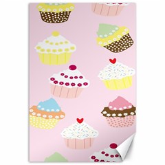 Cupcakes Wallpaper Paper Background Canvas 24  X 36  by Apen