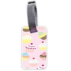 Cupcakes Wallpaper Paper Background Luggage Tag (two Sides) by Apen