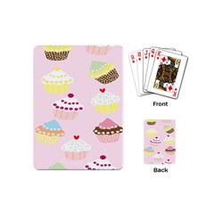 Cupcakes Wallpaper Paper Background Playing Cards Single Design (mini) by Apen