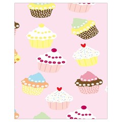 Cupcakes Wallpaper Paper Background Drawstring Bag (small) by Apen