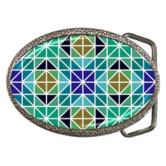 Mosaic Triangle Symmetry Belt Buckles by Apen