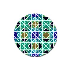 Mosaic Triangle Symmetry Magnet 3  (round) by Apen