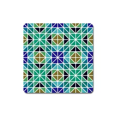 Mosaic Triangle Symmetry Square Magnet by Apen