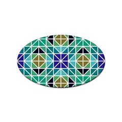 Mosaic Triangle Symmetry Sticker Oval (100 Pack)