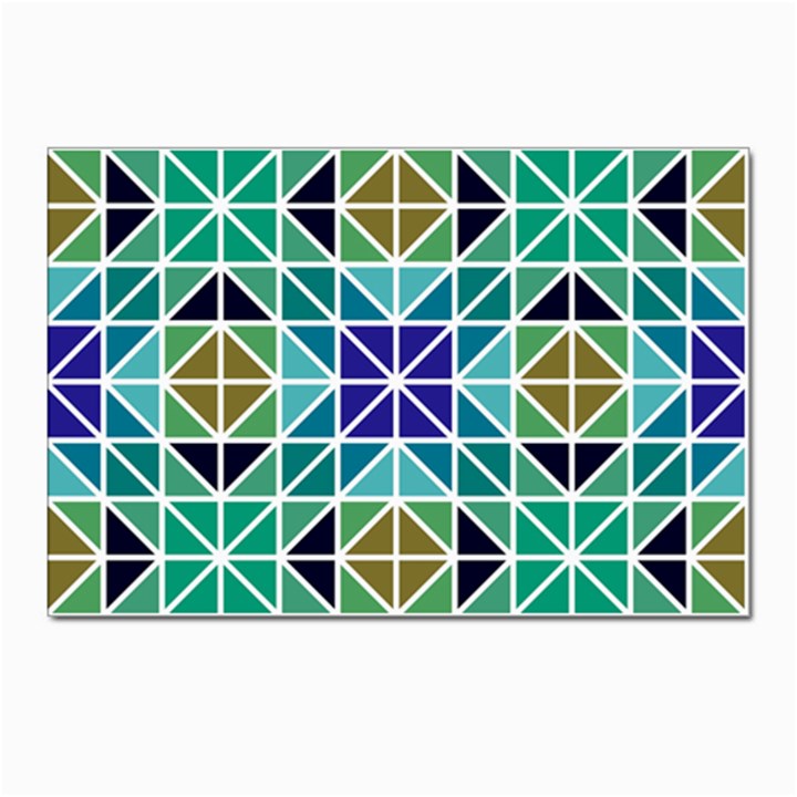 Mosaic Triangle Symmetry Postcards 5  x 7  (Pkg of 10)